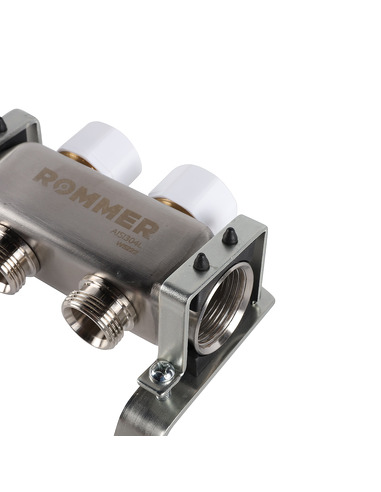 Коллектор ROMMER из нержавеющей стали без расходомеров 2 вых.