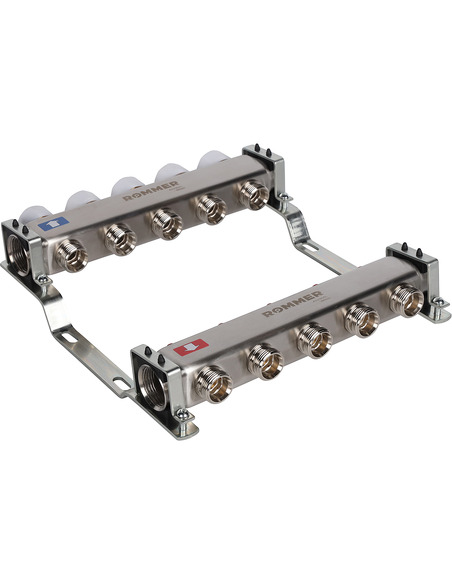 Коллектор ROMMER из нержавеющей стали без расходомеров 5 вых.