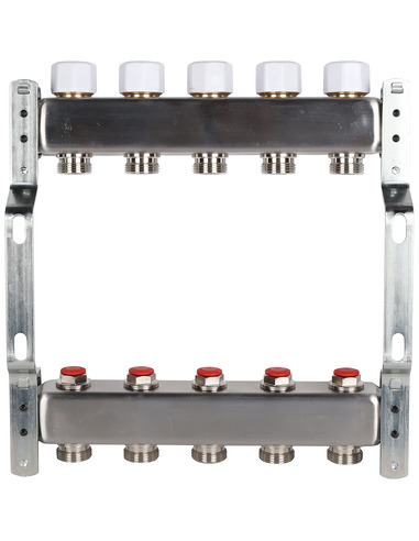 Коллектор ROMMER из нержавеющей стали без расходомеров 5 вых.