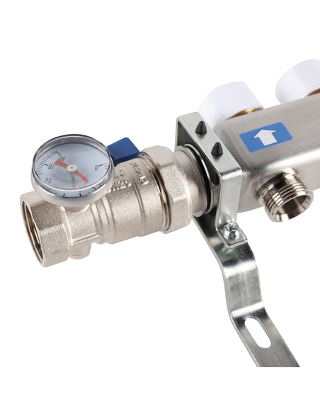 Коллектор ROMMER из нержавеющей стали в сборе без расходомеров 5 вых.