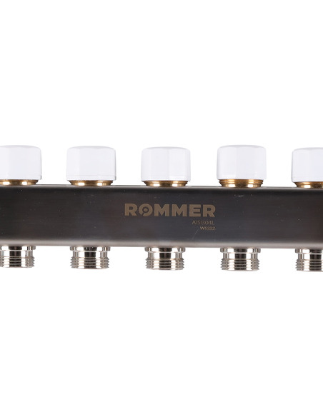 Коллектор ROMMER из нержавеющей стали с расходомерами 11 вых.