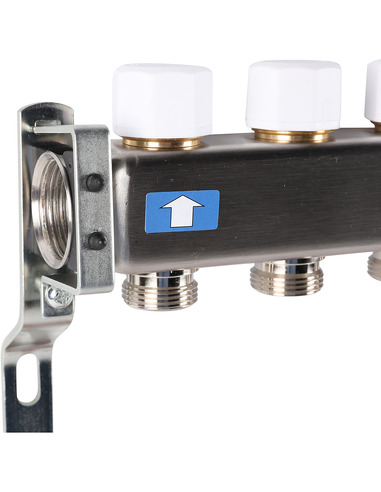 Коллектор ROMMER из нержавеющей стали с расходомерами 11 вых.