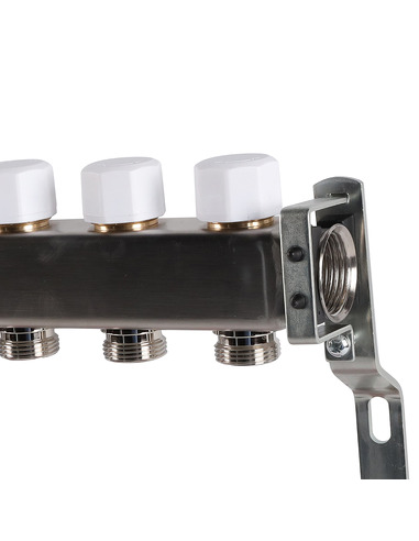 Коллектор ROMMER из нержавеющей стали с расходомерами 12 вых.