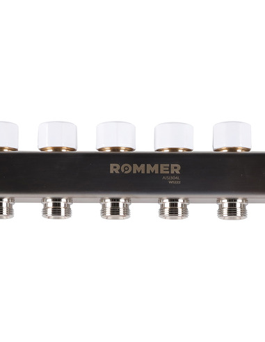 Коллектор ROMMER из нержавеющей стали с расходомерами 12 вых.