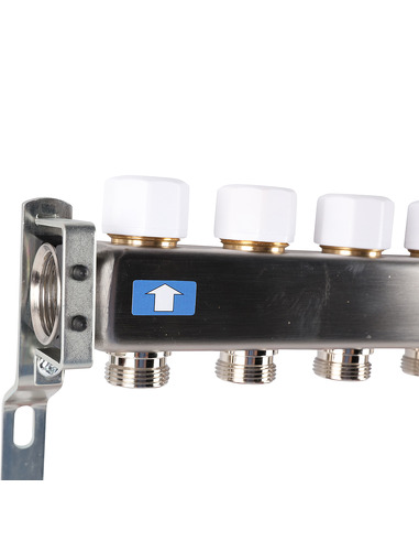 Коллектор ROMMER из нержавеющей стали с расходомерами 12 вых.