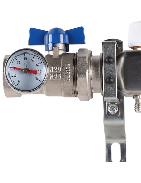 Коллектор ROMMER из нержавеющей стали в сборе с расходомерами 2 вых.