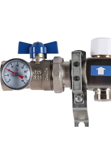 Коллектор ROMMER из нержавеющей стали в сборе с расходомерами 3 вых.