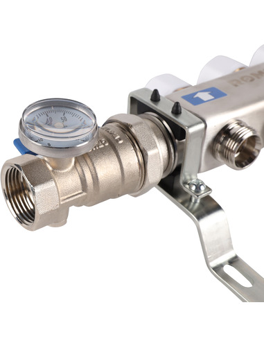 Коллектор ROMMER из нержавеющей стали в сборе с расходомерами 3 вых.