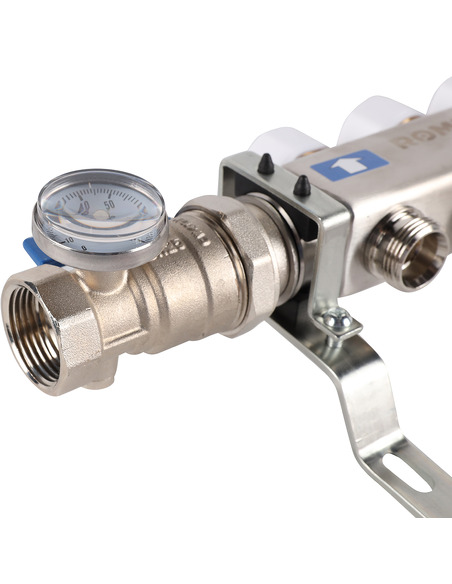 Коллектор ROMMER из нержавеющей стали в сборе с расходомерами 3 вых.