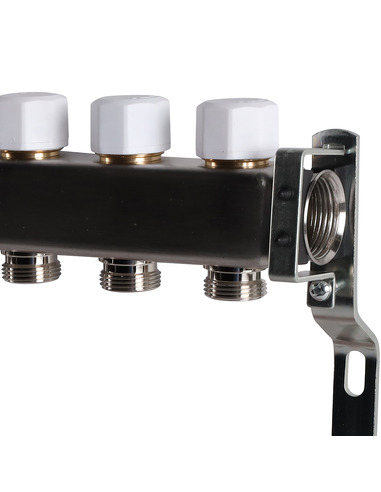 Коллектор ROMMER из нержавеющей стали с расходомерами 10 вых.