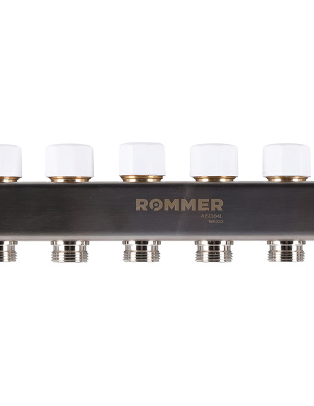 Коллектор ROMMER из нержавеющей стали с расходомерами 10 вых.