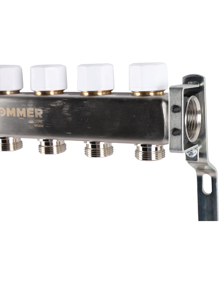 Коллектор ROMMER из нержавеющей стали с расходомерами 6 вых.