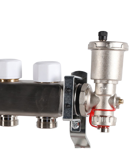Коллектор ROMMER из нержавеющей стали в сборе с расходомерами 6 вых.