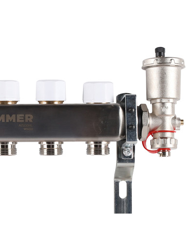 Коллектор ROMMER из нержавеющей стали в сборе с расходомерами 5 вых.