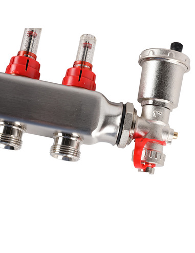 Коллектор ROMMER из нержавеющей стали в сборе с расходомерами 5 вых.