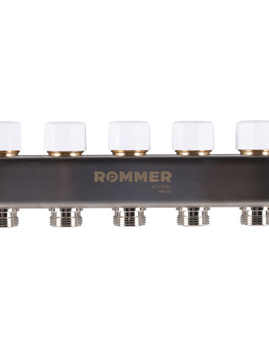 Коллектор ROMMER из нержавеющей стали с расходомерами 7 вых.