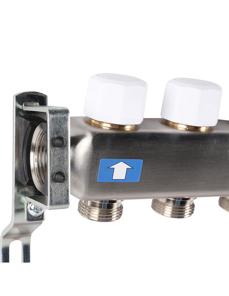 Коллектор ROMMER из нержавеющей стали с расходомерами 7 вых.