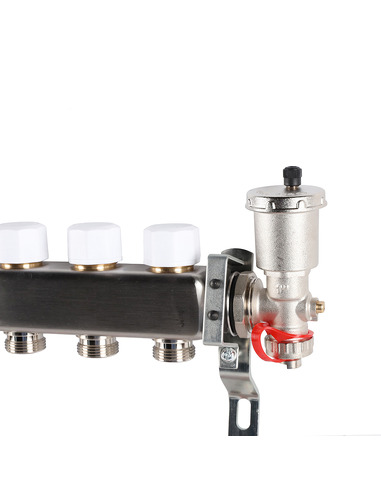 Коллектор ROMMER из нержавеющей стали в сборе с расходомерами 8 вых.