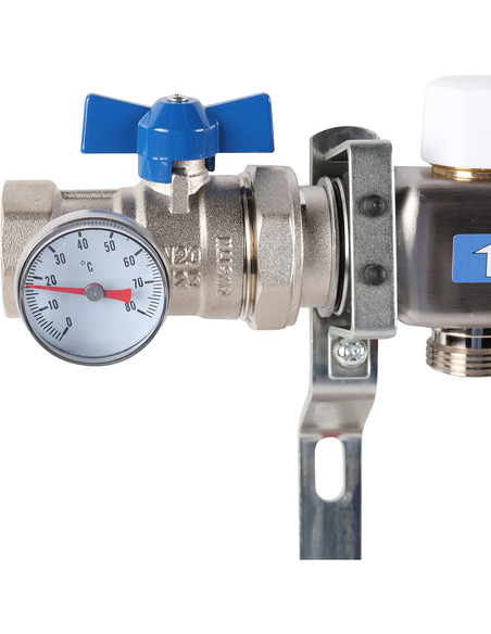 Коллектор ROMMER из нержавеющей стали в сборе с расходомерами 8 вых.