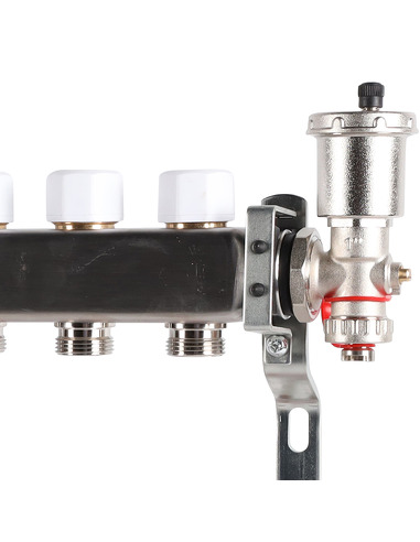 Коллектор ROMMER из нержавеющей стали в сборе с расходомерами 12 вых.