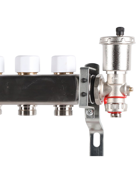 Коллектор ROMMER из нержавеющей стали в сборе с расходомерами 12 вых.