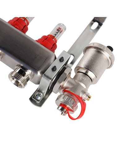 Коллектор ROMMER из нержавеющей стали в сборе с расходомерами 11 вых.