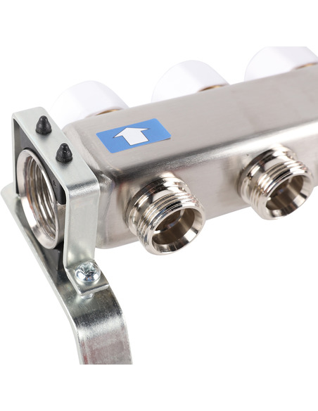 Коллектор ROMMER из нержавеющей стали с расходомерами 9 вых.