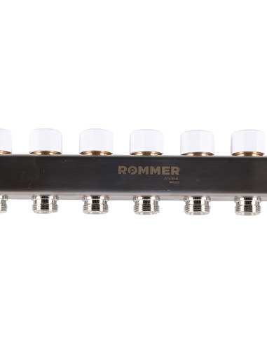 Коллектор ROMMER из нержавеющей стали с расходомерами 9 вых.