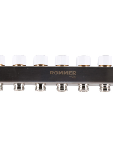 Коллектор ROMMER из нержавеющей стали с расходомерами 9 вых.