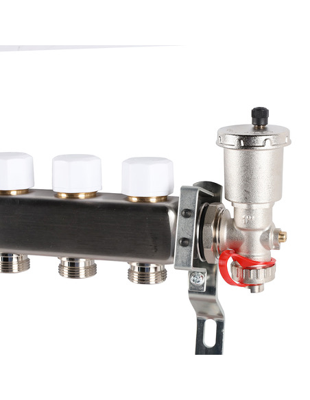 Коллектор ROMMER из нержавеющей стали в сборе с расходомерами 9 вых.