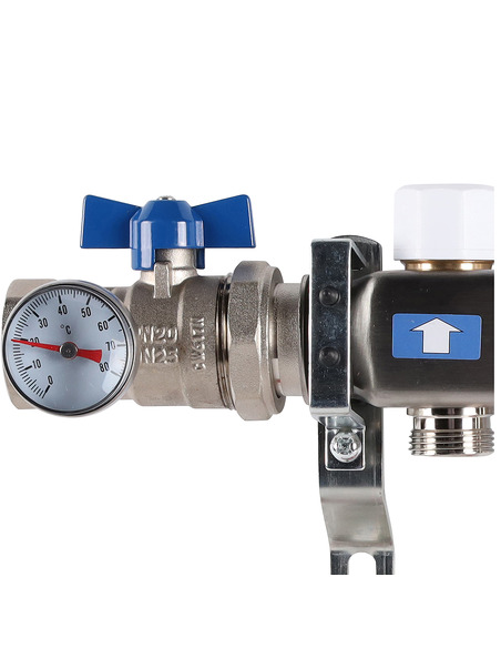 Коллектор ROMMER из нержавеющей стали в сборе с расходомерами 9 вых.