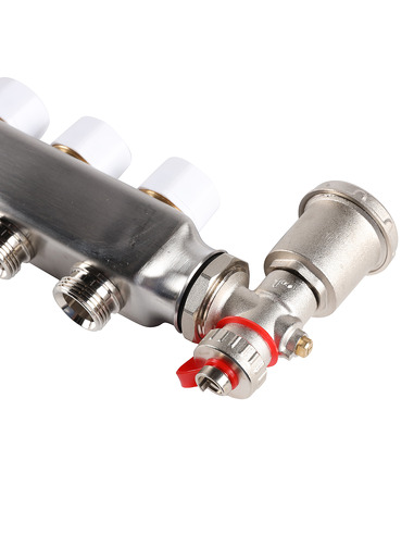 Коллектор ROMMER из нержавеющей стали в сборе с расходомерами 7 вых.