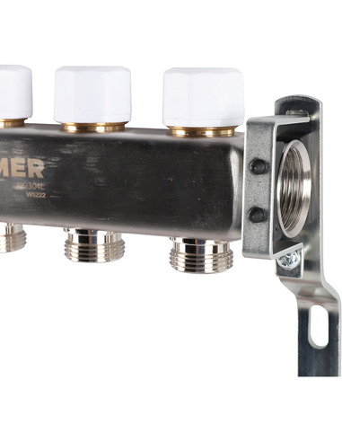Коллектор ROMMER из нержавеющей стали с расходомерами 5 вых.