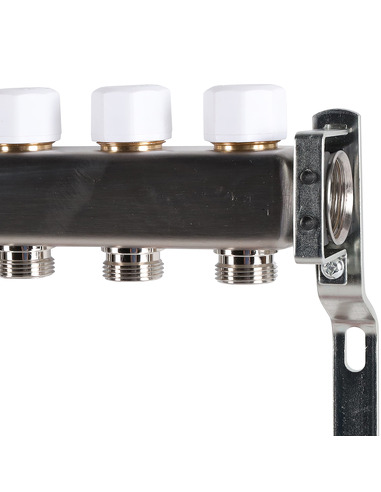 Коллектор ROMMER из нержавеющей стали с расходомерами 8 вых.