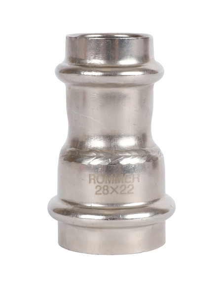 Муфта переходная ROMMER 28х22 для нержавеющих труб пресс