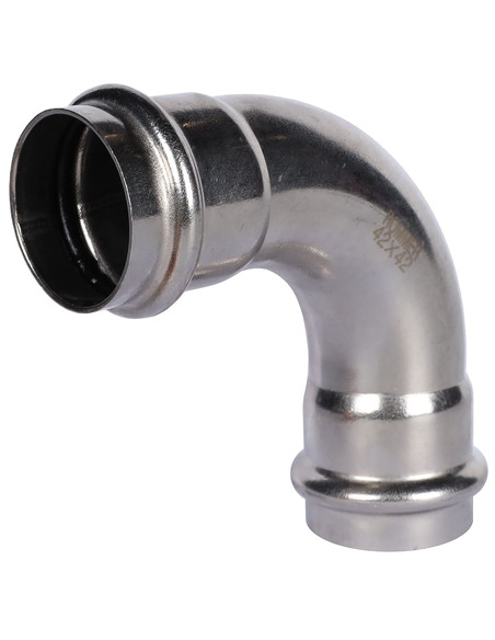 Угольник ROMMER 42х90° для нержавеющих труб пресс