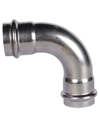 Угольник ROMMER 42х90° для нержавеющих труб пресс