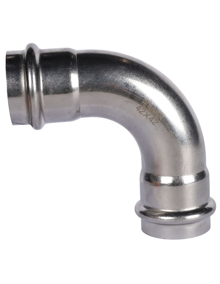 Угольник ROMMER 42х90° для нержавеющих труб пресс