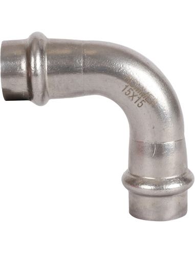 Угольник ROMMER 15х90° для нержавеющих труб пресс