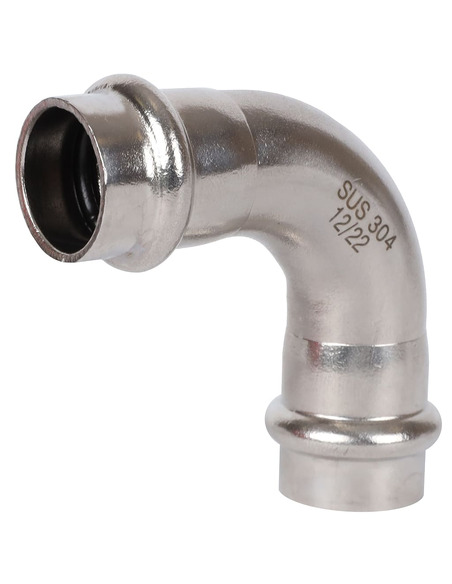 Угольник ROMMER 18х90° для нержавеющих труб пресс