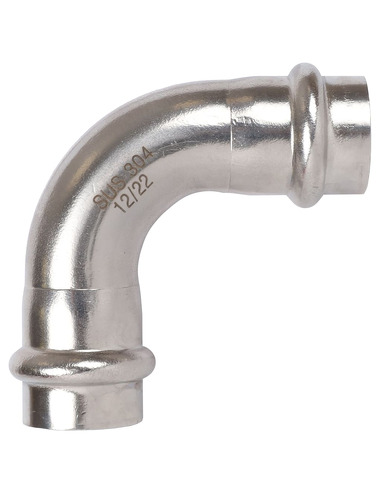 Угольник ROMMER 18х90° для нержавеющих труб пресс