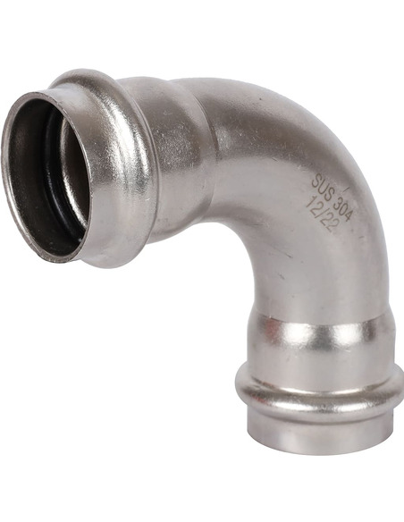 Угольник ROMMER 28х90° для нержавеющих труб пресс