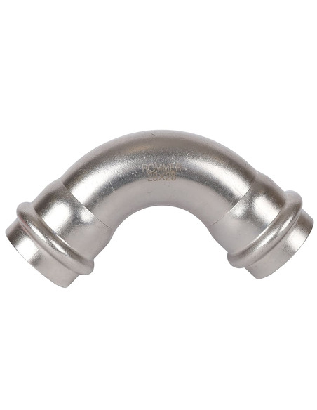 Угольник ROMMER 28х90° для нержавеющих труб пресс