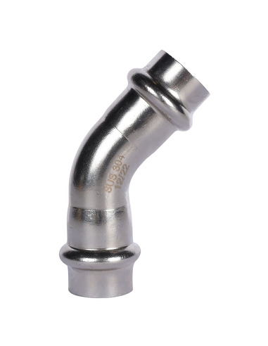 Угольник ROMMER 15х45° для нержавеющих труб пресс