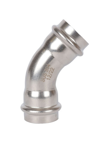 Угольник ROMMER 28х45° для нержавеющих труб пресс