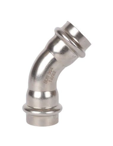 Угольник ROMMER 22х45° для нержавеющих труб пресс