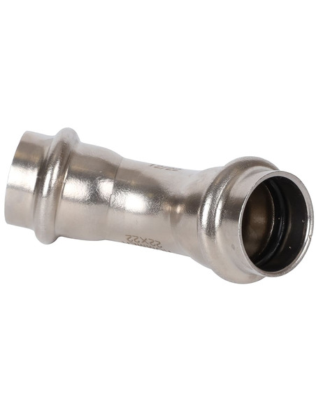 Угольник ROMMER 22х45° для нержавеющих труб пресс