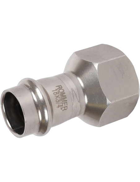Переходник ROMMER 18x3/4" ВР для нержавеющих труб пресс