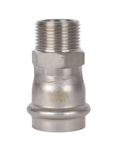 Переходник ROMMER 28x3/4" НР для нержавеющих труб пресс