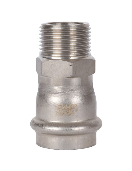 Переходник ROMMER 28x3/4" НР для нержавеющих труб пресс